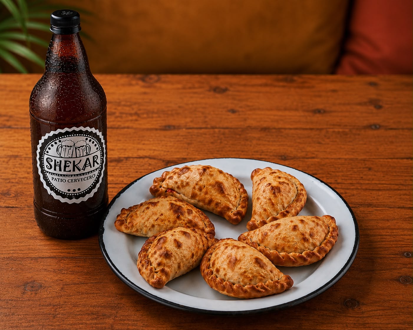Foto de 6 empanadas de osobuco + 1L cerveza artesanal
