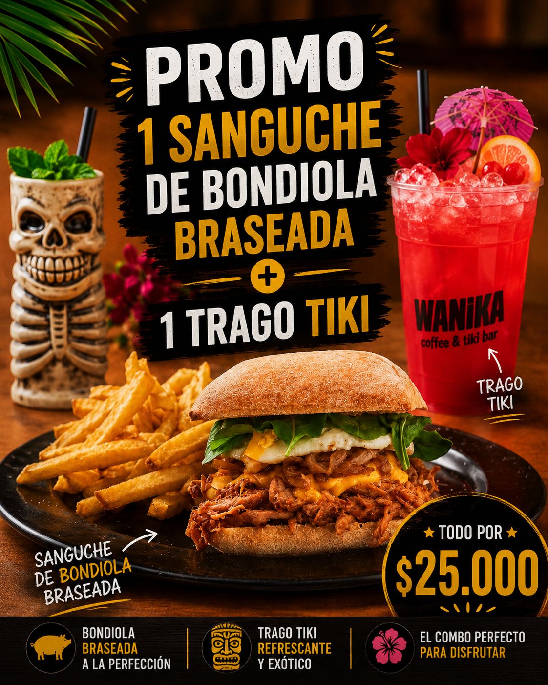 Foto de Promo sándwich bondiola braseada + 1 trago tiki